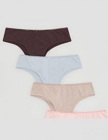 Bawełniane majtki brazyliany 5 pack Reserved brązowe damskie 831HQ-89X