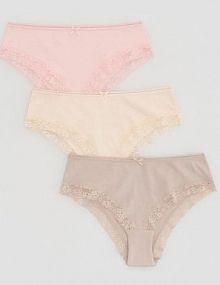 Majtki hipster 3 pack Reserved białe damskie 832HQ-01X