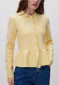 Sweter z baskinką Reserved żółty damski 832IP-10X