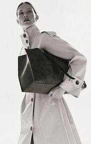 Torebka shopper z imitacji zamszu Reserved brązowa 835FC-98X