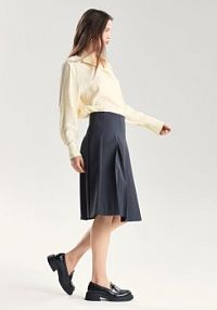 Rozkloszowana spódnica midi Reserved zielona 835HS-96X