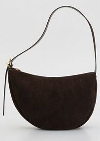 Torebka na ramię z imitacji zamszu Reserved brązowa 836FC-89X