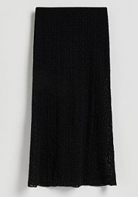 Koronkowa spódnica maxi Reserved czarna 839HS-99X