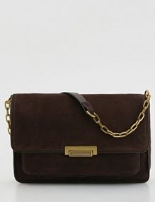 Zamszowa torebka na ramię Reserved brązowa 848FC-89X