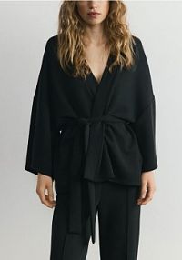 Bluza kimono z modalem Reserved czarna damska 863GA-99X