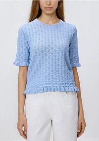 Sweter z wiskozą Reserved niebieski damski 865IP-05X