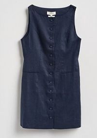 Lniana sukienka mini Reserved granatowa 866IR-59X