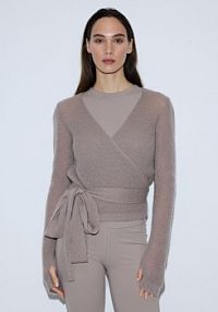 Sweter z wełną Reserved beżowy damski 883IE-80X