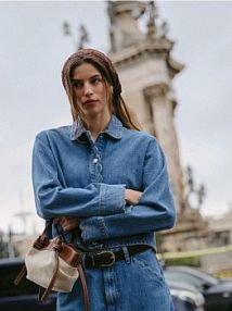 Kurtka jeansowa Reserved niebieska damska 888IU-50J