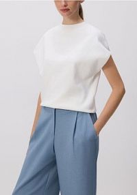 Bluzka ze stójką Reserved biała damska 907IP-01X
