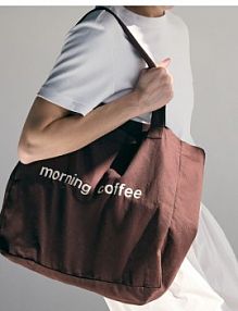 Tkaninowa torebka shopper Reserved brązowa 914CM-89X