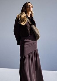 Dzianinowa sukienka Reserved brązowa 917IP-88X