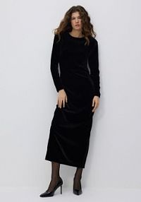 Welurowa sukienka Reserved czarna 926II-99X