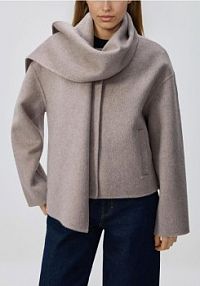 Kurtka handmade z wełną Reserved beżowa damska 936JM-08X