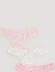 Wzorzyste majtki stringi 3 pack Reserved różowe 943HP-30X