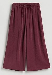 Luźne spodnie z modalem Reserved czerwone damskie 946JJ-83X