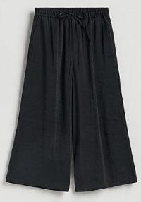 Luźne spodnie z modalem Reserved czarne damskie 946JJ-99X