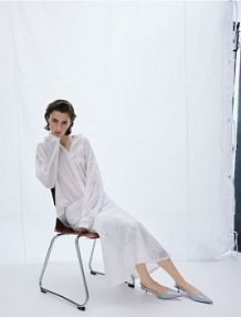 Czółenka z odkrytą piętą Reserved niebieskie 952FE-05X