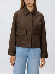 Kurtka z imitacji zamszu Reserved brązowa damska 952JM-98X