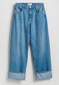 Jeansy straight Reserved niebieskie damskie 957KG-55J