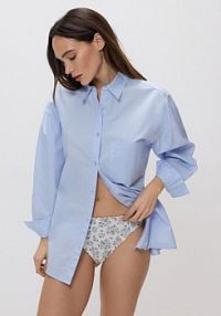 Bawełniane majtki stringi 3 pack Reserved niebieskie 960HP-50X