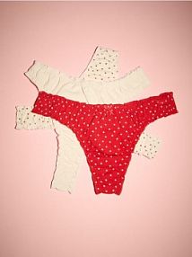 Wzorzyste majtki stringi 3 pack Reserved różowe 969HP-03X