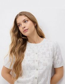 Ażurowy kardigan Reserved biały 969JH-01X