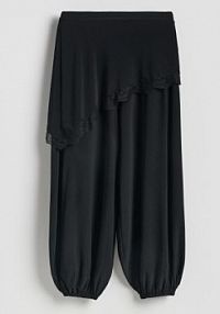 Spodnie balloon ze spódnicą Reserved czarne damskie 984HS-99X