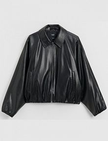 Kurtka bomber z kołnierzykiem House czarna 385HW-99X