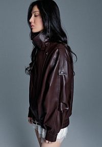 Kurtka bomber ze stójką i paskiem House brązowa 429HW-88X