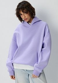 Jasno bluza basic z kapturem House fioletowa damska 682IO-04X
