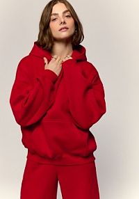 Bluza basic z kapturem House czerwona damska 682IO-33X