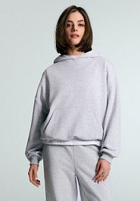 Jasno bluza basic z kapturem House szara damska 685IO-09M