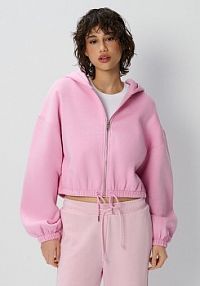 Rozpinana jasno bluza z kapturem House różowa damska 686IO-30X