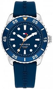 Zegarek TOMMY HILFIGER srebrny niebieski granatowy damski W.KRUK   TEENS