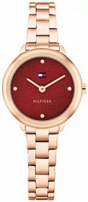 Zegarek TOMMY HILFIGER złoty czerwony różowy damski W.KRUK   DEMI