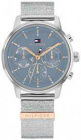 Zegarek TOMMY HILFIGER srebrny niebieski damski W.KRUK   BLAKE