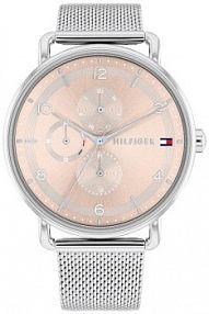 Zegarek TOMMY HILFIGER srebrny różowy damski W.KRUK   LILY