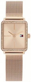 Zegarek TOMMY HILFIGER biały brązowy złoty różowy damski W.KRUK   TEA TANK