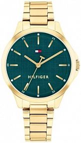 Zegarek TOMMY HILFIGER zielony żółty złoty damski W.KRUK   CHLOE