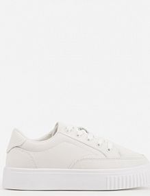 Białe sneakersy na Tłoczonej Platformie Zeaninia ballada damskie