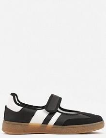 Czarne Tenisówki Sneakeriny z Paskiem na Rzep Pirel Renee