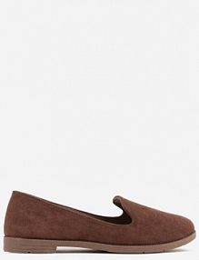 Brązowe Balerinki Typu mokasyny Ravinda ballada damskie