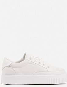 Białe Chunky sneakersy na Tłoczonej Platformie Trianne ballada damskie