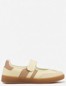 Żółte Tenisówki Sneakeriny z Paskiem na Rzep Pirel Renee