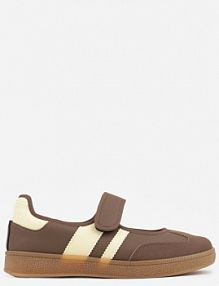 Brązowe Tenisówki Sneakeriny z Paskiem na Rzep Pirel Renee