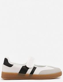 Białe Tenisówki Sneakeriny z Paskiem na Rzep Pirel Renee