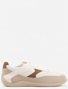 Brązowe sneakersy z Geometrycznym Wzorem Elrineth Renee damskie