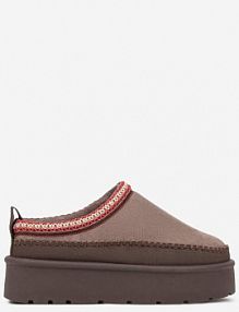 Ciemnobrązowe śniegowce z Futrzanym Ociepleniem na Platformie Reiandea ballada damskie