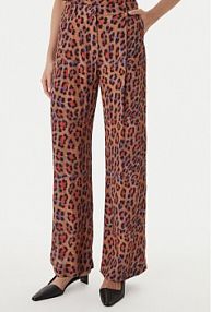 Spodnie eleganckie LOLA CASADEMUNT brązowe damskie Palazzo MS2614002  Wide Leg